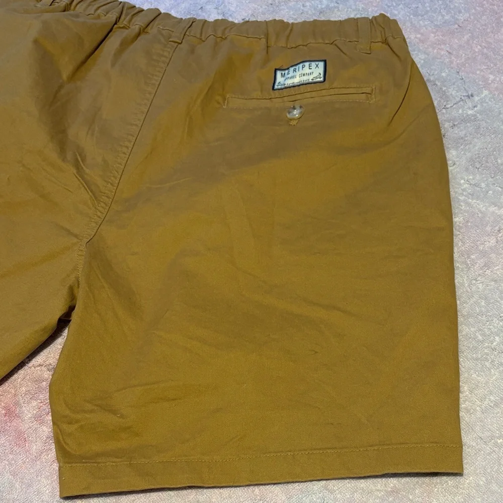 Meripex 1340 Men's Tan Flat Front Shorts - Picture 5 of 6